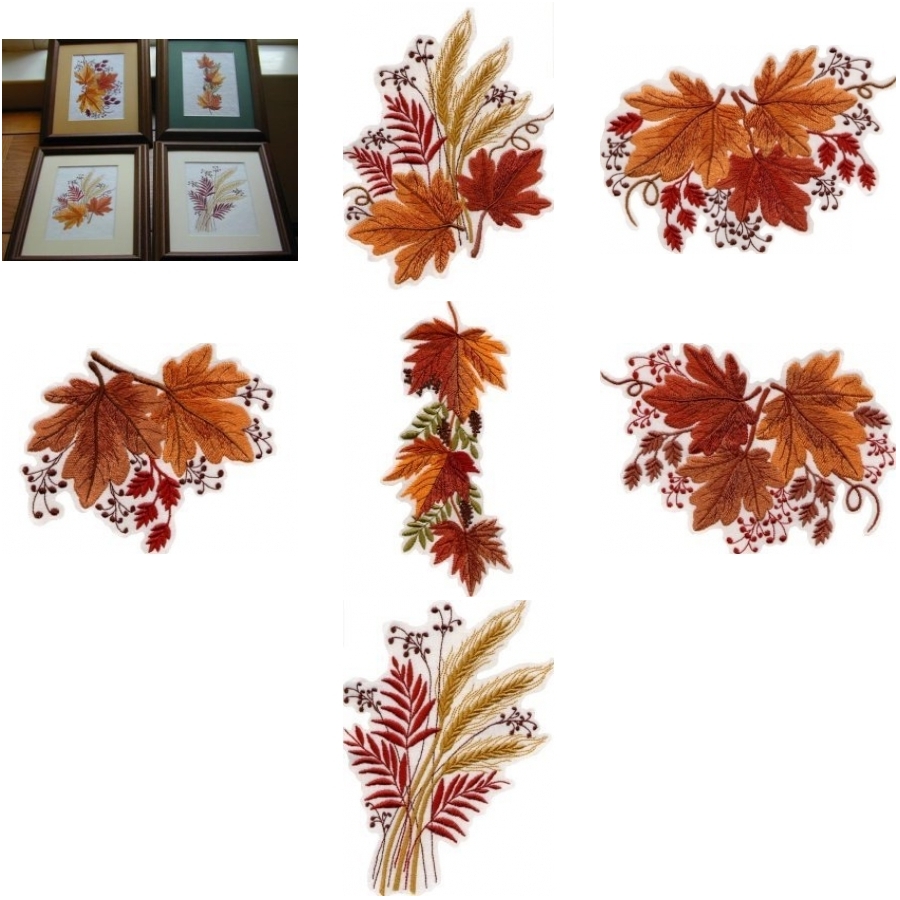 5x7 Fall Leaves OregonPatchWorks
