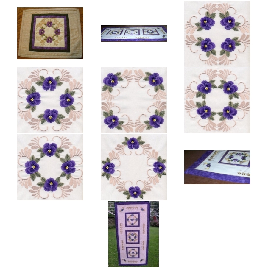 8x8 Pansy Quilt  