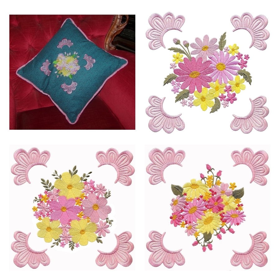 8x8 Summer Florals Quilt  