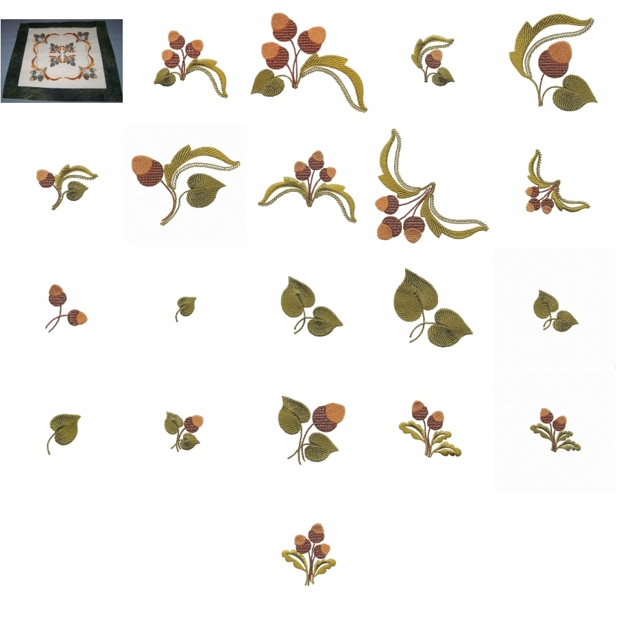 Acorns and Leaves 
