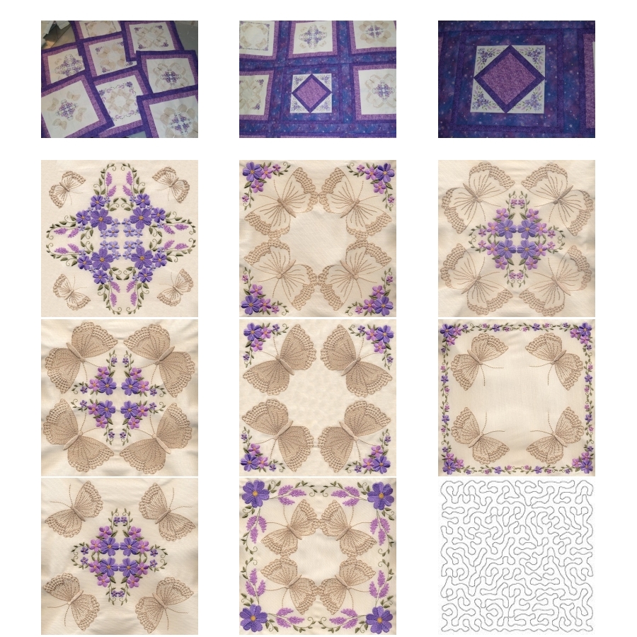 8x8 Butterfly Quilt 1 