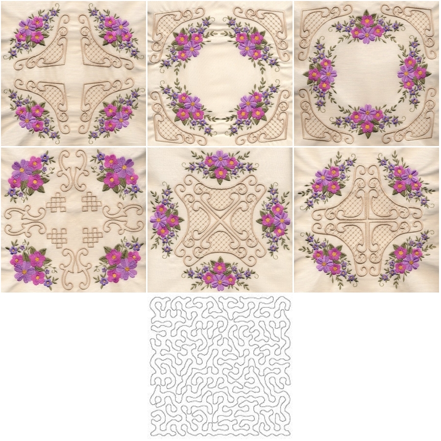 8x8 Floral Corner Quilt 4