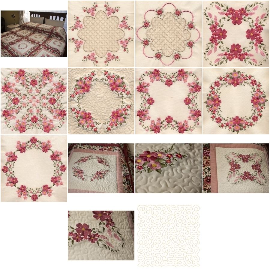 8x8 Floral Quilt 2