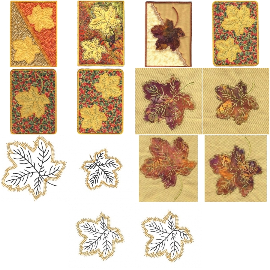 Applique Leaves and Mug Rugs 