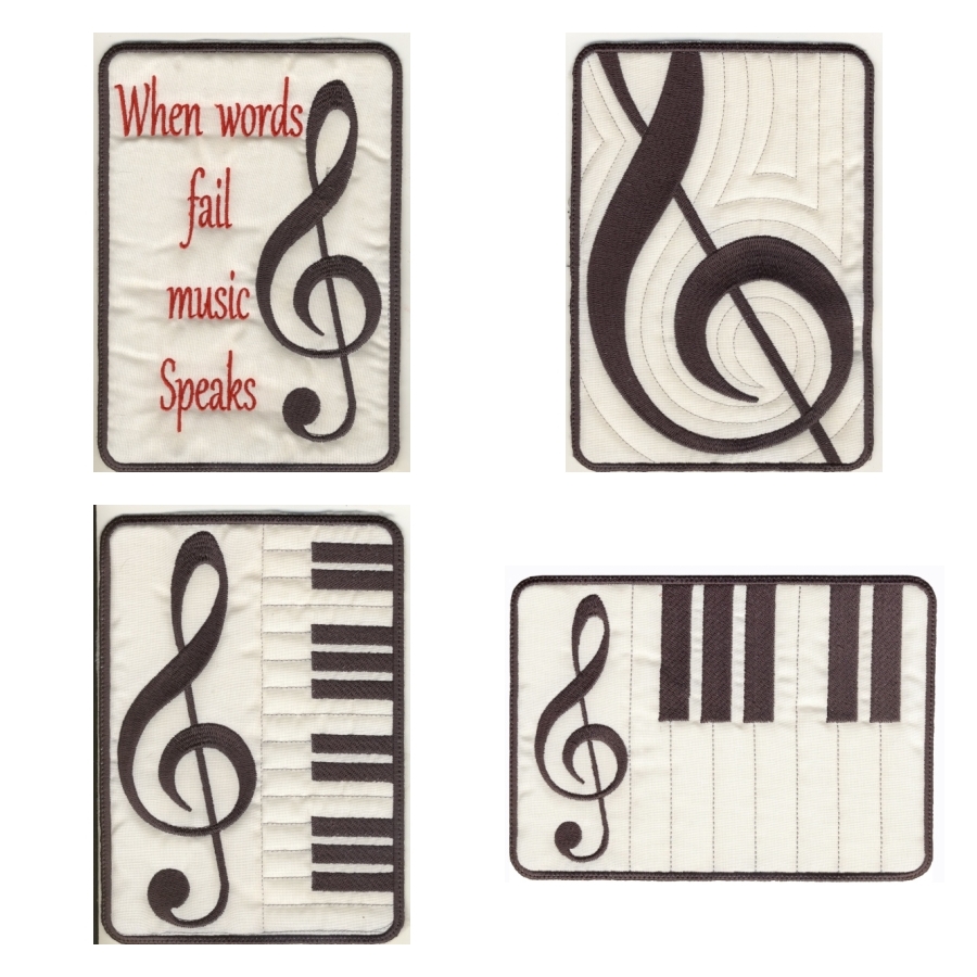 5x7 Musical Mug Rugs 