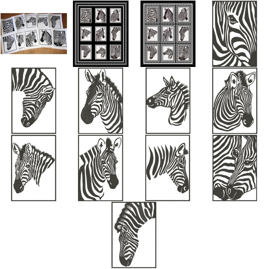 5x7 Zebra Stencils 