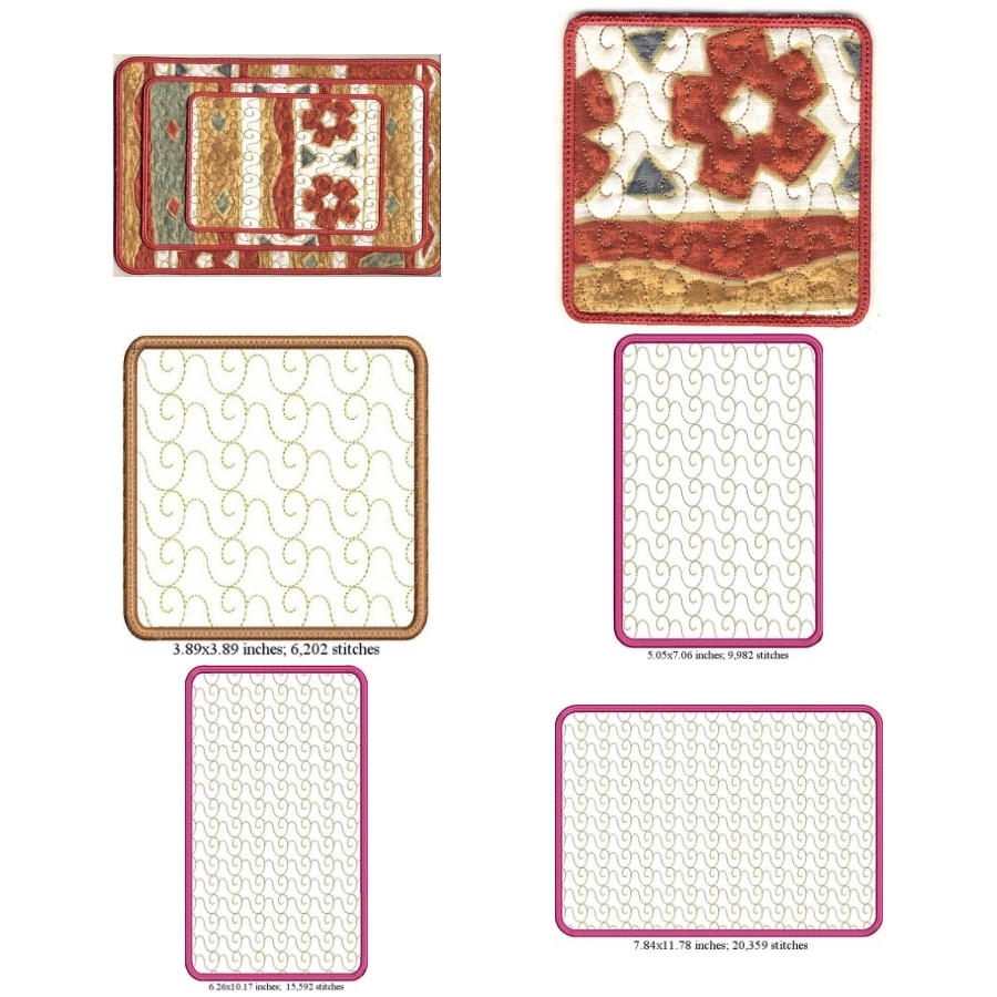 Blank Rectangle Coasters, Mug Rugs and Hotpads 