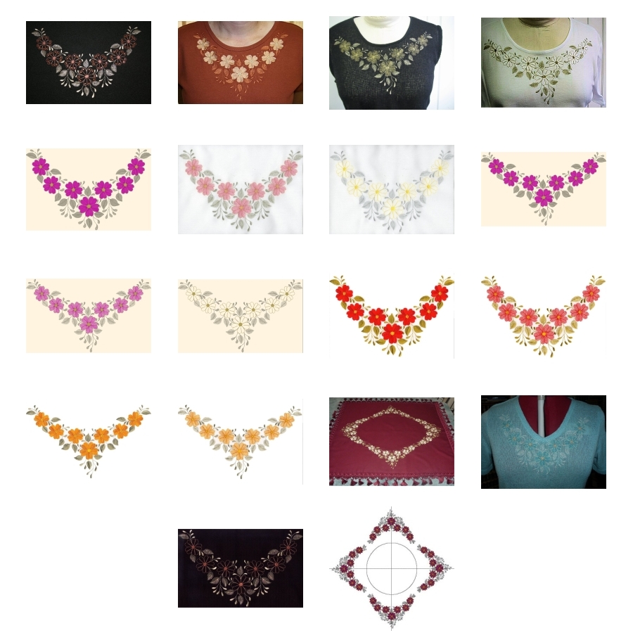 Floral Necklines