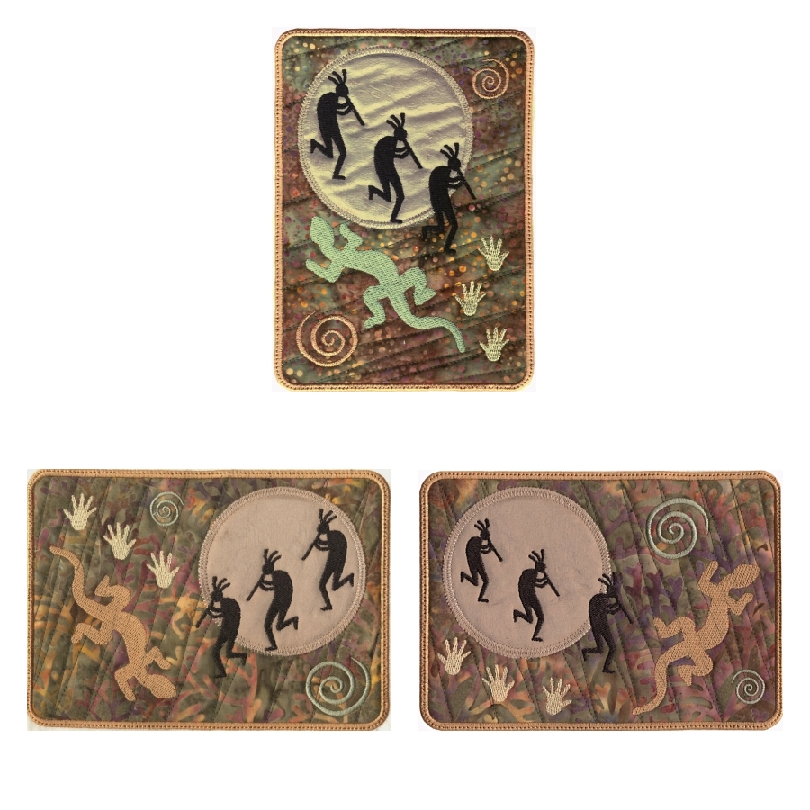 Kokopelli Mug Rugs 2