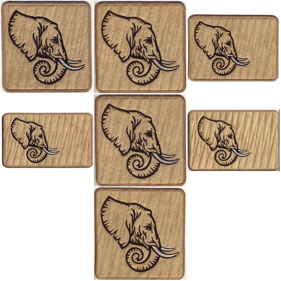 Elephant Coaster, Mug Rugs and Hot Pads