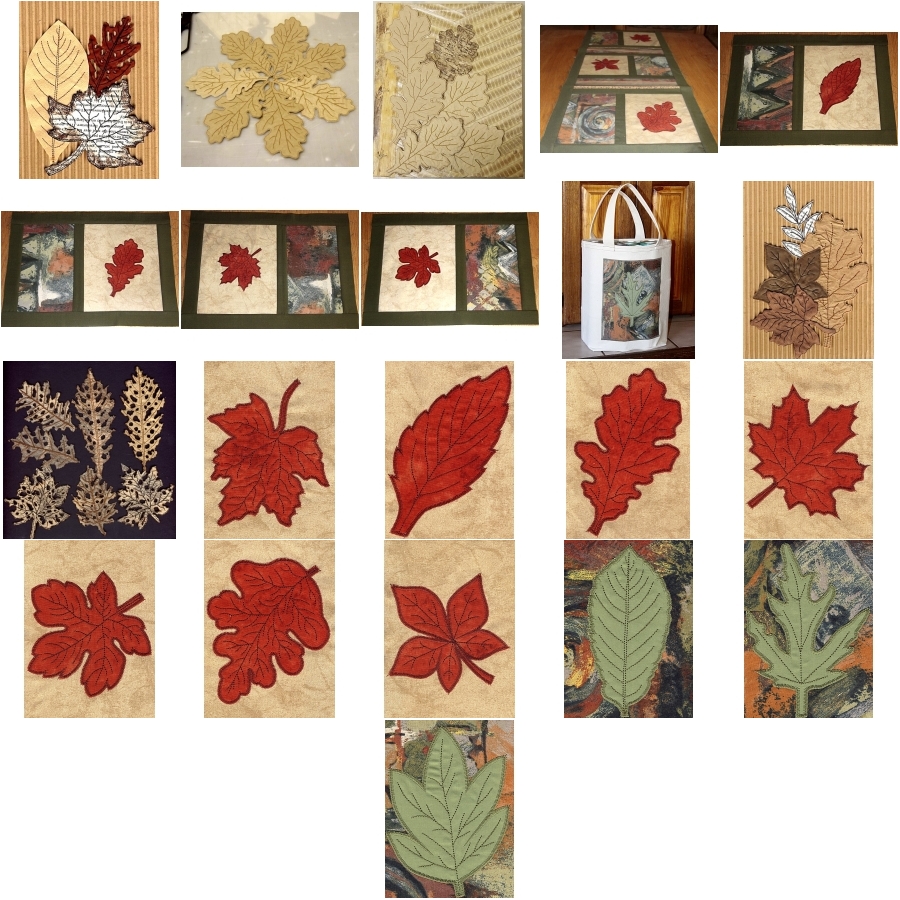 5x7 Mixed Media Leaves