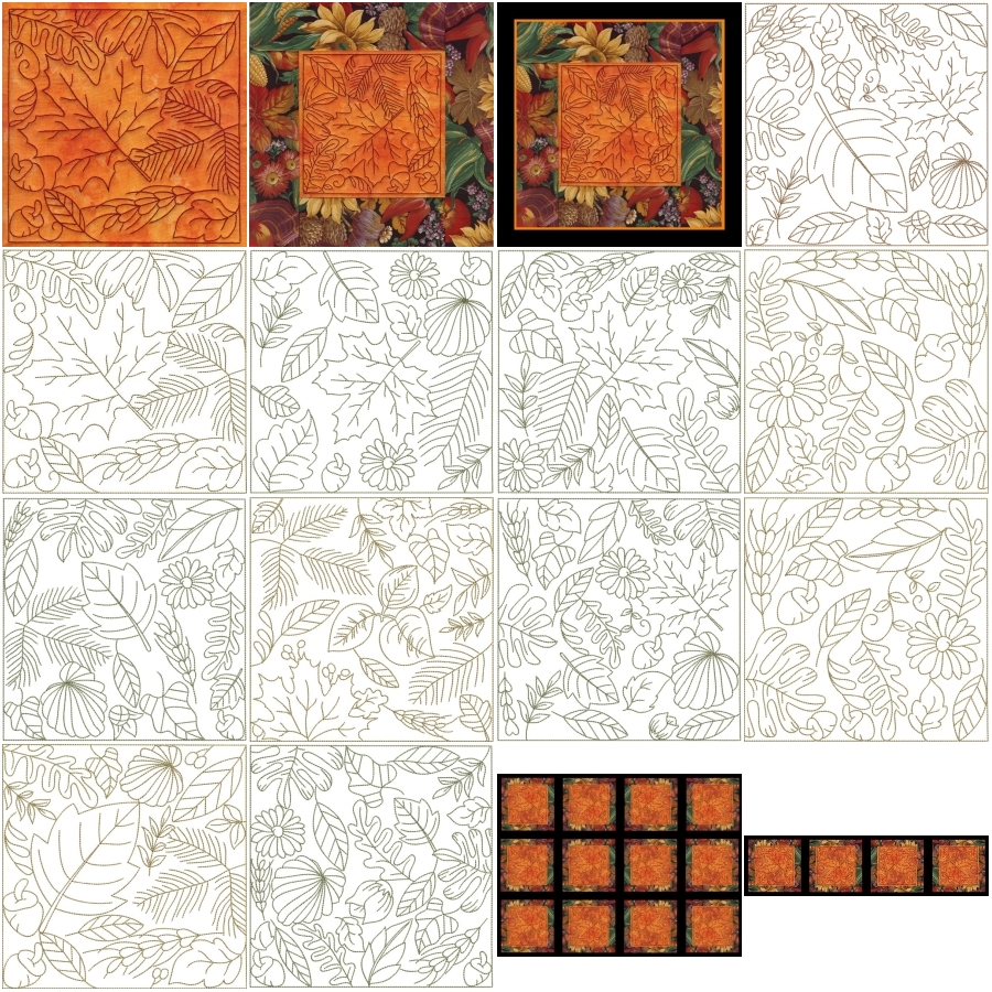 Leaf Outline Blocks