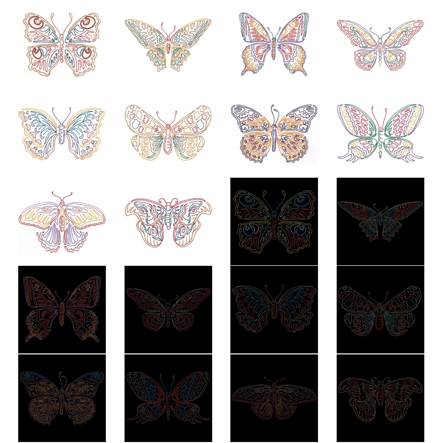Colorwork Modular Butterflies