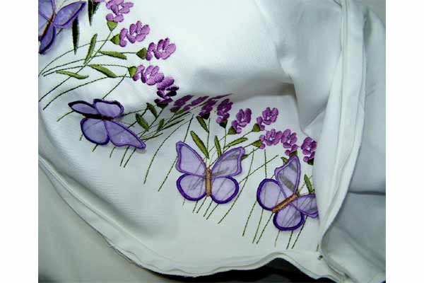 Butterfly and Lavender Pillow -4