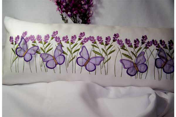 Butterfly and Lavender Pillow -5