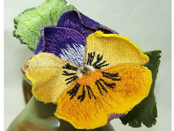 Purple and Yellow Pansy -4