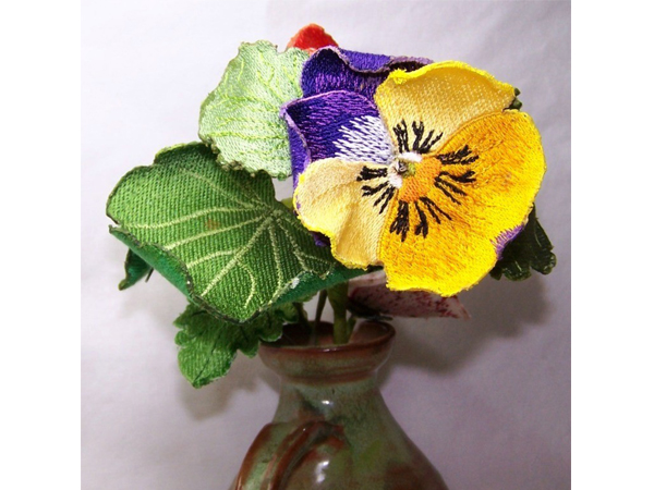 Purple and Yellow Pansy -5