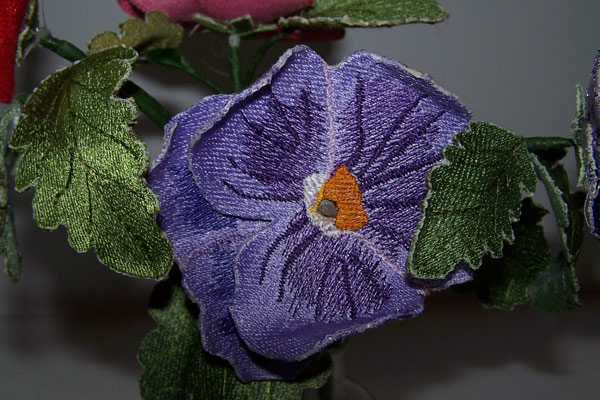 3D Purple Butterfly Pansy -5