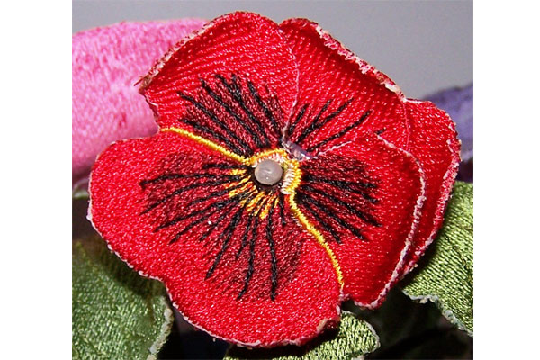 3D Red Pansy -3