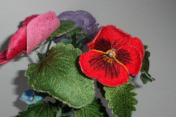 3D Red Pansy -5