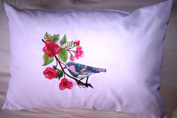 Watercolor Bird with 3D Blossoms -4