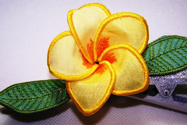 3D Frangipani Fabric Flower -3