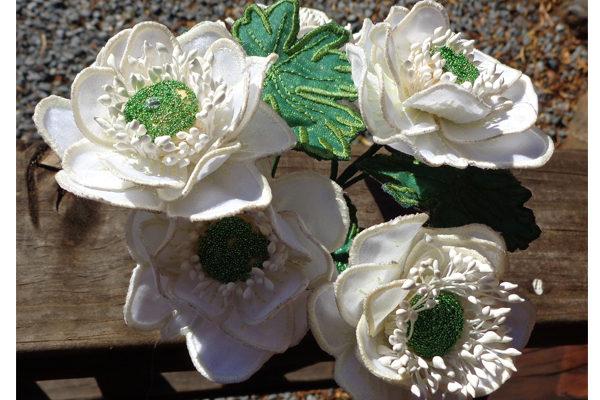 3D Anemone Fabric Flower -5