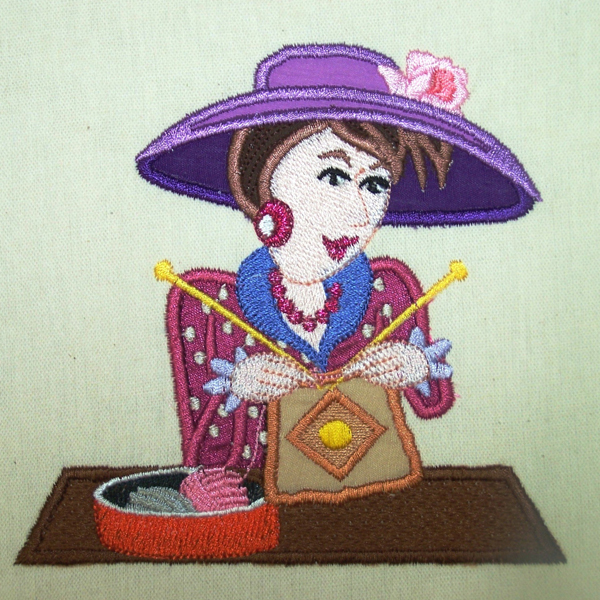 Margaret Knitting Lady 8 -3