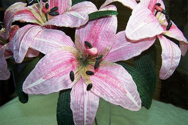 Fabric Pink Saint Joseph Lily -4