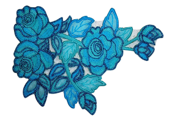Blue Roses Jean Tattoo -6