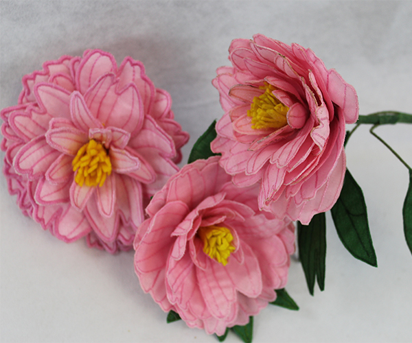 3D Peony Fabric Flower -6