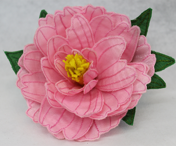 3D Peony Fabric Flower -7