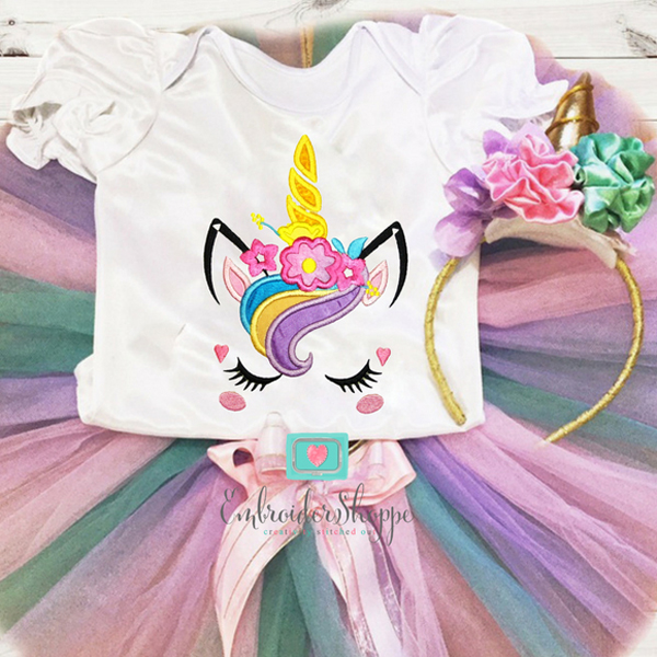 Unicorn Face 5 Applique -4
