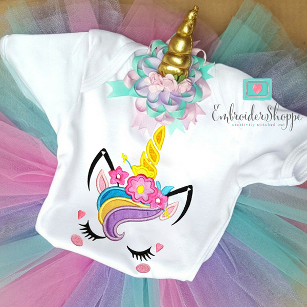 Unicorn Face 5 Applique -5