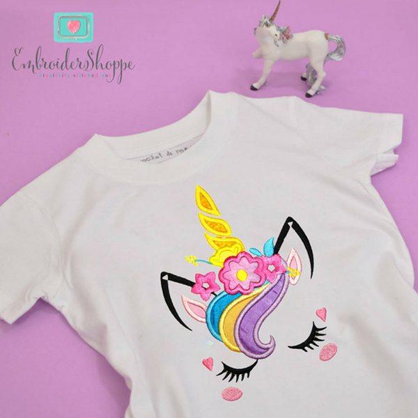 Unicorn Face 5 Applique -7