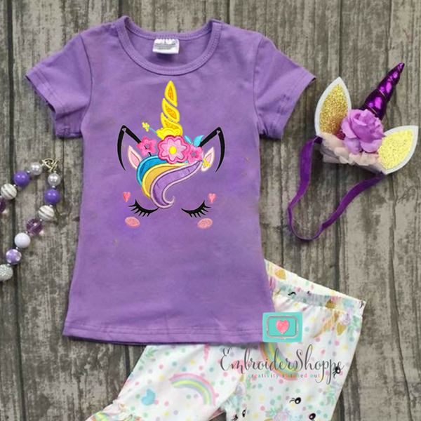 Unicorn Face 5 Applique -9