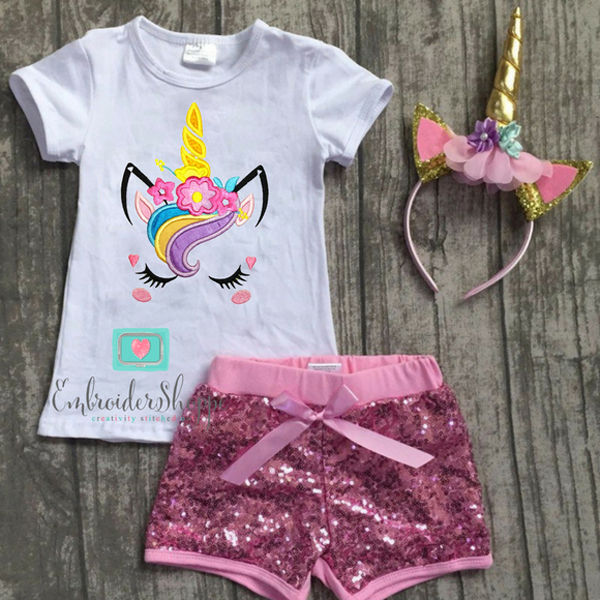 Unicorn Face 5 Applique -11