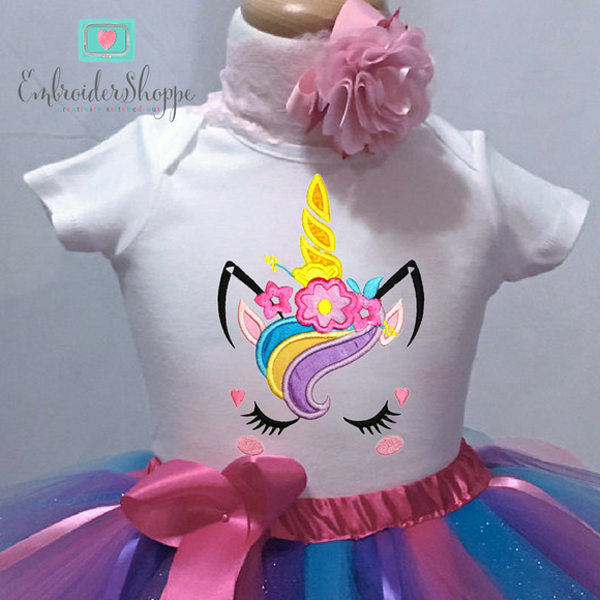 Unicorn Face 5 Applique -12