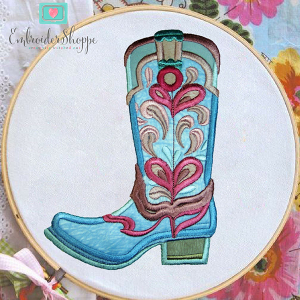 Cowboy Boots Set Applique -4