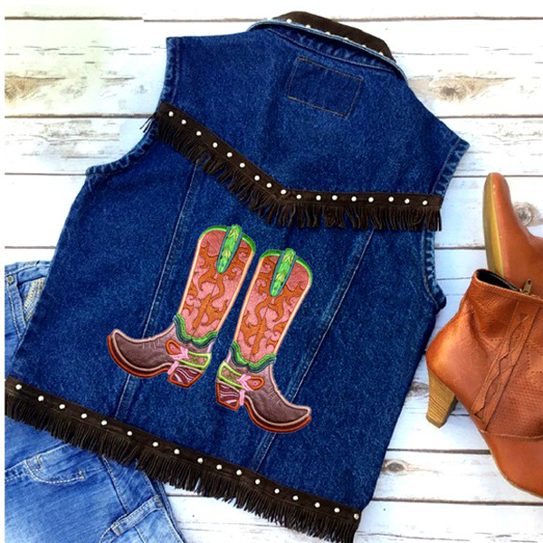 Cowboy Boots Set Applique -14