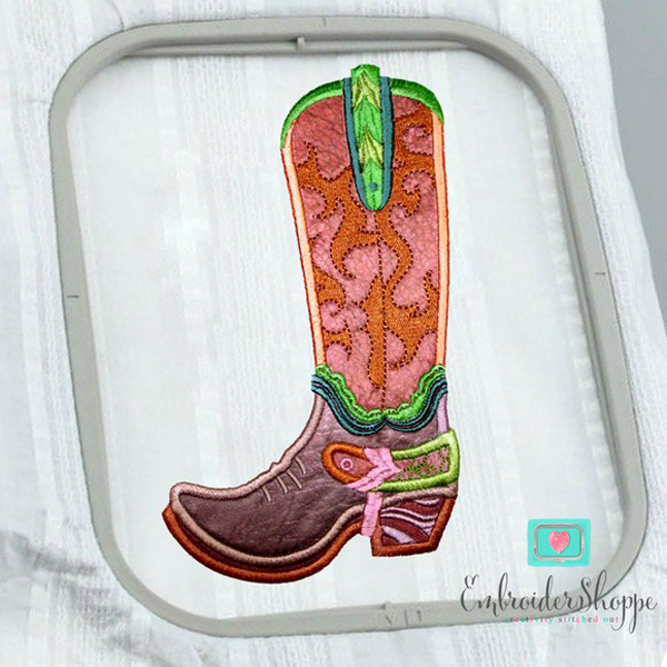 Cascading Swirls Cowboy Boot -3