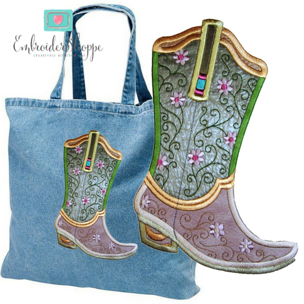 Plumsugar Daisy Boots Applique -5