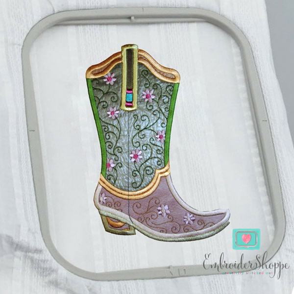 Plumsugar Daisy Boots Applique -7