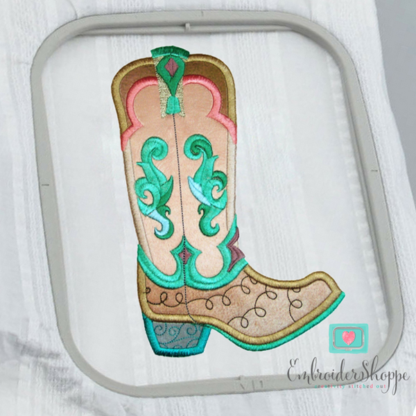 Sandy Paisley Jane Boots Applique -6