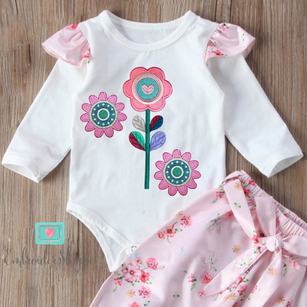 Retro Flower Patches -25
