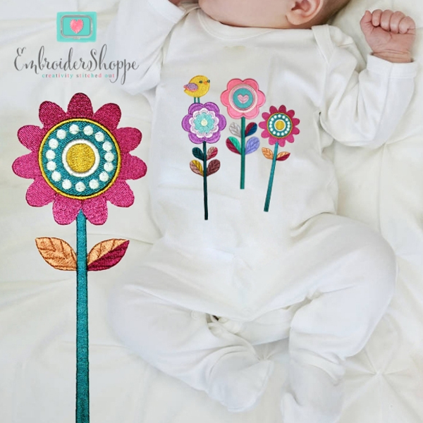 Retro Flower Patches -33