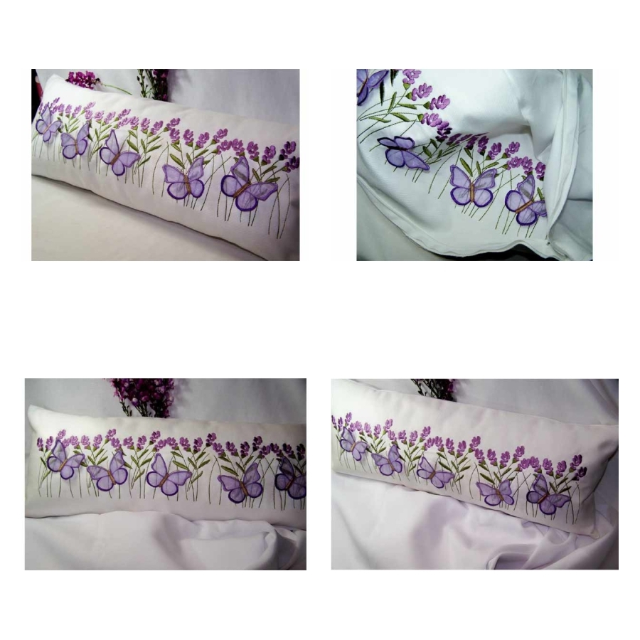 Butterfly and Lavender Pillow 