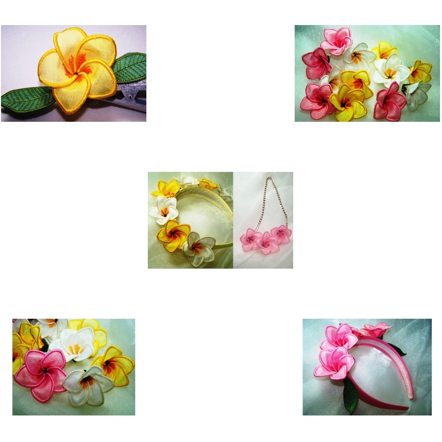 3D Frangipani Fabric Flower 