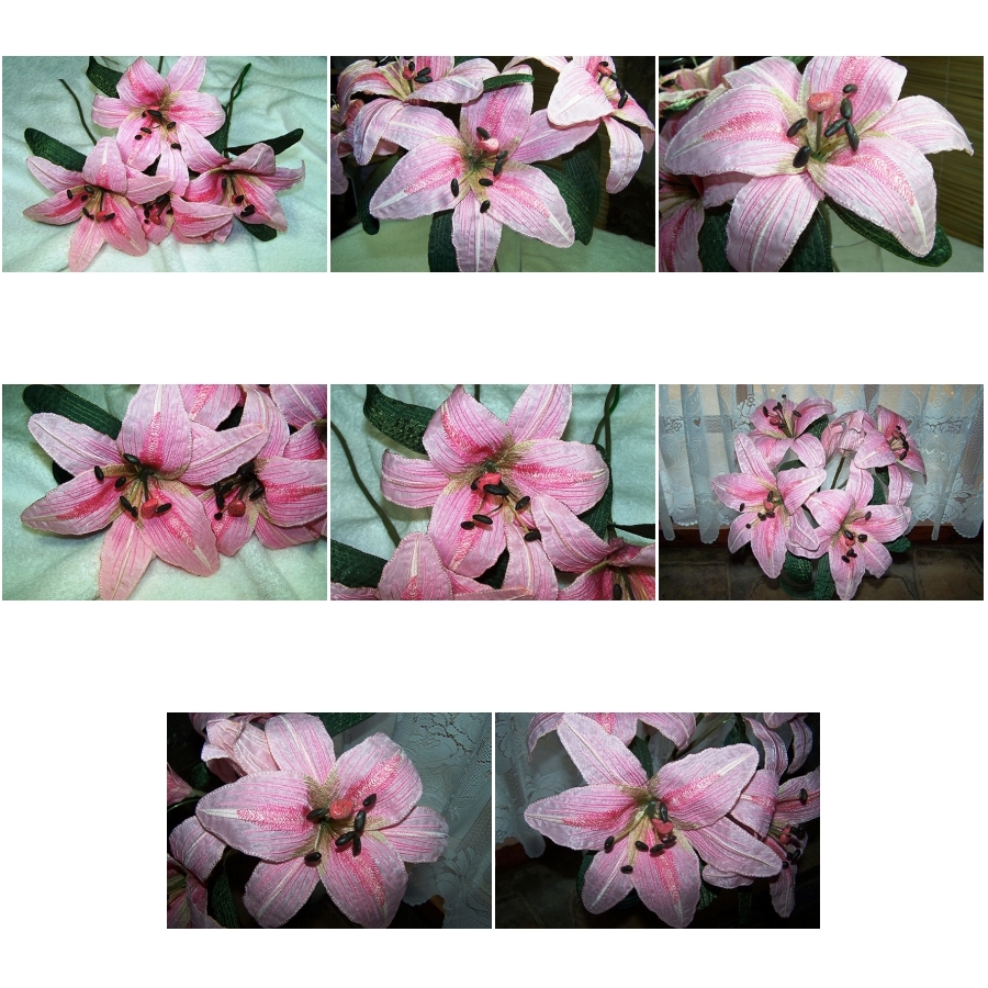 Fabric Pink Saint Joseph Lily 