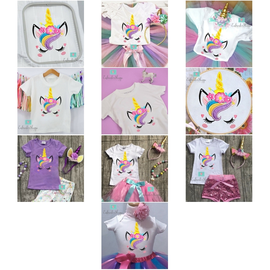 Unicorn Face 5 Applique 